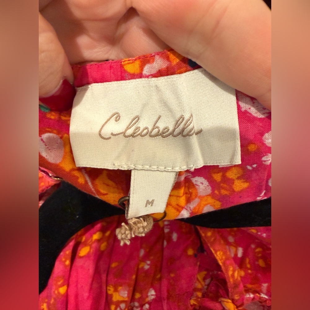 NWT Cleobella Monaco Midi Dress Hibiscus Sleeveless Pink Size Medium - Picture 6 of 8